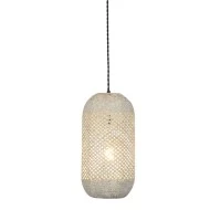 Φωτιστικό οροφής κρεμαστό 1ΧΕ27 D20xh120cm RATTAN σε φυσική απόχρωση