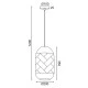 Φωτιστικό οροφής κρεμαστό 1ΧΕ27 D20xh120cm RATTAN σε φυσική απόχρωση