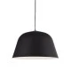 Μοντέρνο κρεμαστό μονόφωτο μεταλλικό φωτιστικό μαύρο Φ400mm για λάμπα με ντουί Ε27