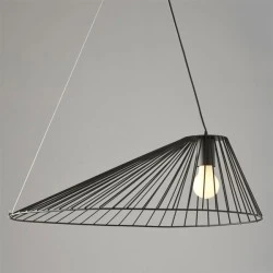 Κρεμαστό φωτιστικό 1xE27 CAPPELLO μαύρο μεταλλικό 60x40x120cm εσωτερικού χώρου