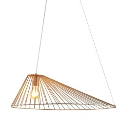 Φωτιστικό κρεμαστό 1xE27 CAPPELLO μεταλλικό χρυσό 60x40x120cm εσωτερικού χώρου