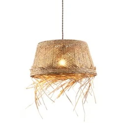 Κρεμαστό φωτιστικό 1xE27 ANDROS GRASS RATTAN Φ40x120cm εσωτερικού χώρου IP20