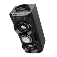 Φορητό ηχείο CELEBRAT OS-01 με ισχύ 10W & μπαταρία 1200mAh Bluetooth FM & LED φωτισμό μαύρο χρώμα