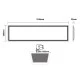 Led panel λευκό παραλληλόγραμμο 48W 230V AC θερμό λευκό φως 3000k 4600lm 295X1195X32mm Led panel λευκό παραλληλόγραμμο 48W 230V AC θερμό λευκό φως 3000k 4600lm 295X1195X32mm