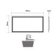 Led panel λευκό παραλληλόγραμμο 30W 230V AC ενδιάμεσο λευκό φως 4000k 2850lm 295X595X32mm