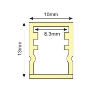 Προφίλ πλαστικό WREN P144 13x10mm επίτοιχο στεγανό IP65 με οπάλ κάλυμμα για λωρίδες LED