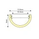 Προφίλ αλουμινίου RAINA P172 13.8x8mm επίτοιχης τοποθέτησης με οπάλ κάλυμμα για λωρίδες LED
