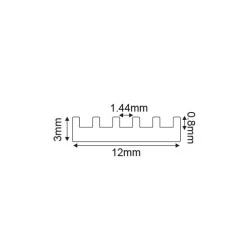 Προφίλ αλουμινίου SIM απαγωγής θερμότητας 2m/pc για επίτοιχη-οροφής τοποθέτηση 
