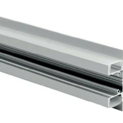 Προφίλ αλουμινίου UPDOWN P50N 50x18mm επίτοιχης τοποθέτησης με οπάλ κάλυμμα για λωρίδες LED