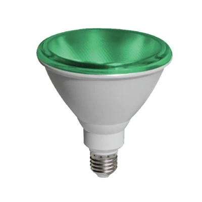 Λάμπα led PAR38 E27 15W 230V AC πράσινο φως δέσμης 110° 1150lm στεγανή IP65