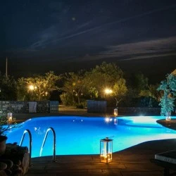 Λάμπα LED PAR56 πισίνας 2PIN 20W 12V AC/DC μπλε φως δέσμης 90° στεγανή IP68