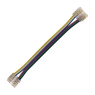 Ενδιάμεσος σύνδεσμος με καλώδιο COB RGB CCT LED Ταινία 12mm PCB 10cm με 6 Καλώδια στο Κέντρο