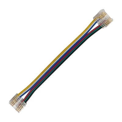 Ενδιάμεσος σύνδεσμος με καλώδιο COB RGB CCT LED Ταινία 12mm PCB 10cm με 6 Καλώδια στο Κέντρο