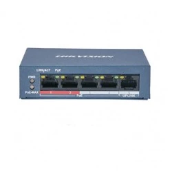 Hikvision DS-3E0505P-E Unmanaged L2 PoE+ Switch με 4 Θύρες Gigabit (1Gbps) Ethernet