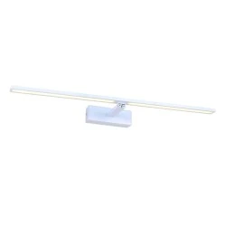 Επίτοιχο φωτιστικό μπάνιου LED PALMA 12W θερμό φως 3000k 780lm λευκό μεταλλικό 66,5x14,5x5cm IP44