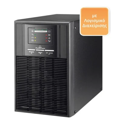 UPS On Line POWERTECH 1000VA/700WATT με έξοδο καθαρού ημιτόνου συμβατό και με γεννήτριες