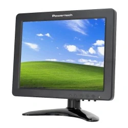 Powertech οθόνη LED PT-1108 8" 1024x768, IPS, με θύρες HDMI/VGA/AV/BNC/USB, μαύρη