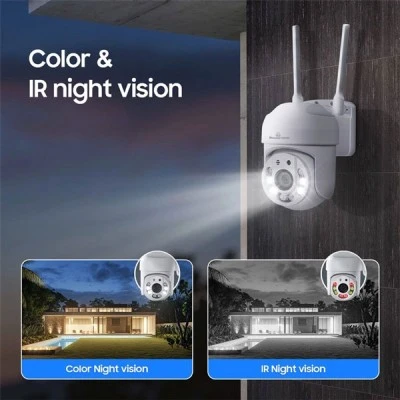 Smart κάμερα POWERTECH  PT-1144 με ανάλυση  2MP & σύνδεση Wi-Fi, PTZ στεγανή IP65