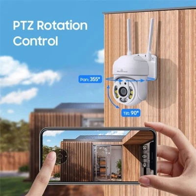 Smart κάμερα POWERTECH  PT-1144 με ανάλυση  2MP & σύνδεση Wi-Fi, PTZ στεγανή IP65