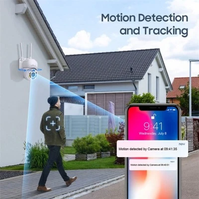 Smart κάμερα POWERTECH  PT-1144 με ανάλυση  2MP & σύνδεση Wi-Fi, PTZ στεγανή IP65
