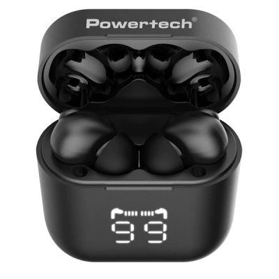 Εarphones με θήκη φόρτισης POWERTECH PT-1227 με τεχνολογία TWS & ENC μπαταρία 30/480mAh σε μαύρο χρώμα Εarphones με θήκη φόρτισης POWERTECH PT-1227 με τεχνολογία TWS & ENC μπαταρία 30/480mAh σε μαύρο χρώμα