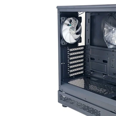 Κουτί Gaming Case Powertech PT-1309, με Tempered Glass, 4x ARGB Fans, ATX Mid Tower, Μαύρο