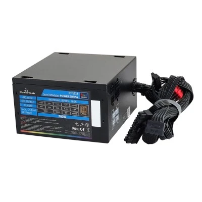 Τροφοδοτικό Powertech PC PT-1311, 700W, 80 Plus Bronze, Semi Modular, με RGB Fan, ATX