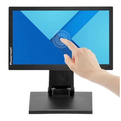 Powertech οθόνη αφής PT-1367, IPS LED, 15.6" 1920x1080, με θύρες HDMI/VGA/USB, μαύρη