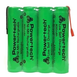 Επαναφορτιζόμενες μπαταρίες POWERTECH PT-791 800mAh AAΑ HR03 σε συσκευασία 4τμχ.
