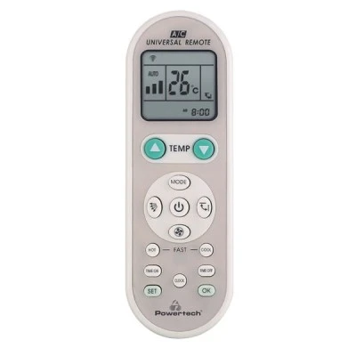 Χειριστήριο κλιματιστικού POWERTECH PT-835 universal με ένδειξη ώρας και λειτουργία χρονοδιακόπτη