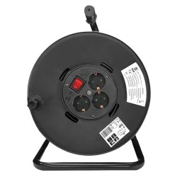 Μπαλαντέζα POWERTECH PT-917 με βάση 3x schuko 16A μαύρη μήκους 50m με διακόπτη On/Off