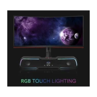 POWERTECH gaming soundbar PT-974, 10W RMS, Bluetooth, 3.5mm, RGB, μαύρο