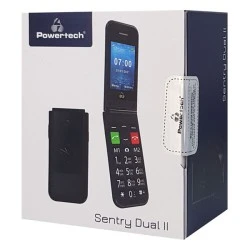 Κινητό τηλέφωνο POWERTECH Sentry Dual II 2 οθόνες με λειτουργία SOS Call και φακό