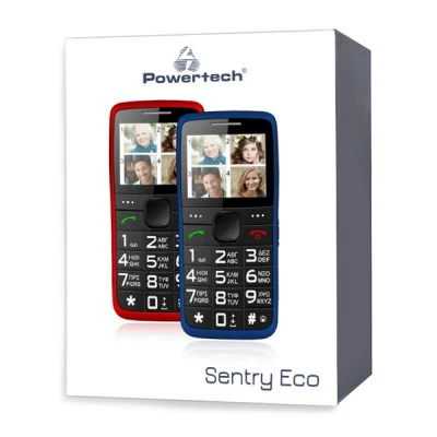 Κινητό τηλέφωνο POWERTECH Sentry Eco PTM-24 μπλε με κουμπί SOS Call Bluetooth και φακό Κινητό τηλέφωνο POWERTECH Sentry Eco PTM-24 μπλε με κουμπί SOS Call Bluetooth και φακό