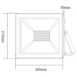 Προβολέας led μαύρος 100W 230V smd 4000K ενδιάμεσο λευκό φως 8600lm στεγανός IP66
