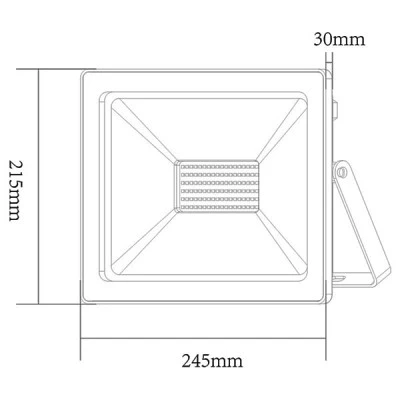 Προβολέας led μαύρος 100W 230V smd 4000K ενδιάμεσο λευκό φως 8600lm στεγανός IP66