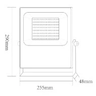 Προβολέας led μαύρος 100W RGBW εναλλαγής χρωμάτων 230V με smd στεγανός IP66