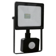 Προβολέας led slim 10W μαύρος με ανιχνευτή κίνησης 6000k ψυχρό λευκό φως 230V 880Lm IP66
