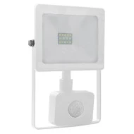 Προβολέας led slim 10W λευκός με ανιχνευτή κίνησης 4000k ενδιάμεσο λευκό φως 230V 850Lm IP66