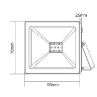Προβολέας LED SMD FLOOD LUMINAIRE μαύρος 10W 230V smd μπλε φως στεγανός IP66