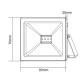 Προβολέας LED SMD FLOOD LUMINAIRE μαύρος 10W 230V smd μπλε φως στεγανός IP66