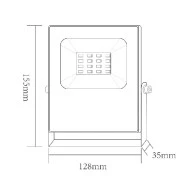 Προβολέας led μαύρος 10W RGBW εναλλαγής χρωμάτων 230V με smd στεγανός IP66