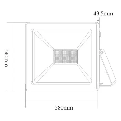Προβολέας led μαύρος 200W 230V smd 4000K ενδιάμεσο λευκό φως 17000lm στεγανός IP66