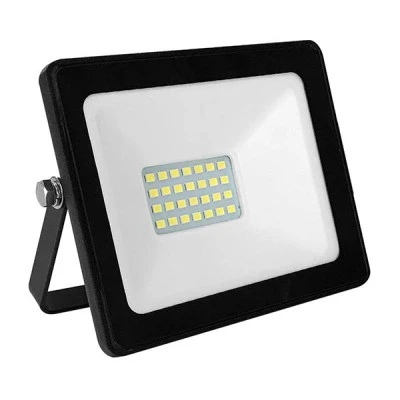 Προβολέας led μαύρος 20W 230V smd 3000K θερμό λευκό φως 1600lm στεγανός IP66