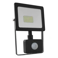 Προβολέας led slim 20W μαύρος με ανιχνευτή κίνησης 4000k ενδιάμεσο λευκό φως 230V 1700Lm IP66