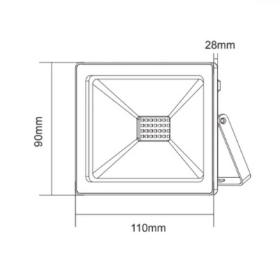 Προβολέας LED SMD FLOOD LUMINAIRE μαύρος 20W 230V smd μπλε φως στεγανός IP66