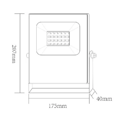Προβολέας led μαύρος 20W RGBW εναλλαγής χρωμάτων 230V με smd στεγανός IP66