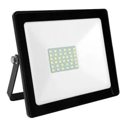 Προβολέας led μαύρος 30W 230V smd 3000K θερμό λευκό φως 2400lm στεγανός IP66