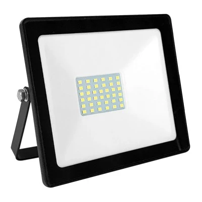 Προβολέας led μαύρος 30W 230V smd 3000K θερμό λευκό φως 2400lm στεγανός IP66