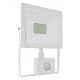 Προβολέας led slim 30W λευκός με ανιχνευτή κίνησης 6000k ψυχρό λευκό φως 230V 2650Lm IP66